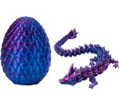 Full Articulated Dragon 8.7 Inch Articulated Dragon with A Egg 3D Printed Gem Dragon Toy Decompression Creative Toys