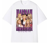 Miley Cyrus Hannah Montana Hip Hop Retro Style Pattern Tshirt Women's Fashion Casual Harajuku Street Wear Tshirt