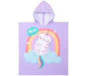 MULTIHOGAR- Toalla de Playa Infantil con Capucha Toalla de Baño Poncho Toalla Poncho Surf para Niñas Niños de 2 a 8 años