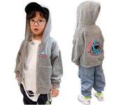 Children's Dino Jacket 2024 Spring New Cartoon Fashion Boys Hooded Sweatshirt Cute Tyrannosaurus Rex Coat Children's Clothing
