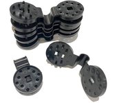 Flonatur Pinza Negra de Plástico para Fijación de Mallas de Ocultación - Tratamiento ANTI-UV y Resistente a Fenómenos Atmosféricos