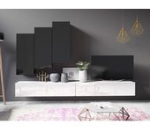 Conjunto de salón Providence B129 , Muebles ES, Aglomerado laminado, Con mesa de tv, 300 x 43cm