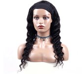 Deep Wave Human Hair Wig Headband Wig Remy Brazilian Hair For Women 10-24 Inches Machine Made Curly Headband Wigs 180 Density