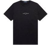 Camsieta Fred Perry Embroidered Hombre Negro