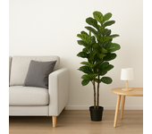 Poenia Arte Floral - Árbol Artificial Ficus Lyrata en Maceta 120cm - REF 630785 - Decoración Realista
