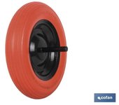 COFAN - Rueda impinchable de obra | Con varillas Ø20 mm | Para pesos de 140 kg
