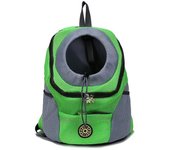 Mochila para Perros, Transportín para Mascotas portátil y cómodo, Bolsa para Transportar Mascotas para Ciclismo, Senderismo, Viajes, Compras (M, Verde), Sunny