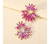 Modern Shiny Crystal Decor Piercing Dangle Earrings For Women Charm Fairy Luxury Original Wedding Party Jewelry Ear Accessories