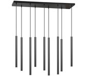 Wonderlamp Regleta de techo Tizo Negro (9 luces)