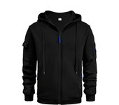 Sudadera con capucha y cremallera para hombre, chaqueta deportiva informal de talla grande, para otoño e invierno
