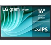 Monitor LED portátil LG gram +view 16MR70.ASDWU con cubierta de 40,6 cm (16") (WQXGA, 16:10, antirreflejo, 2x USB-C)
