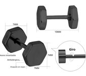LUXUSTEEL 2 Pieces Punk Hoops Earrings For Men Black Stainless Steel Basic Geometric Ear Jewelry Gothic Hiphop Male Cool Earring