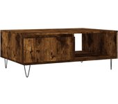 vidaXL Mesa de centro madera de ingeniería 90x60x35 cm Blanco, Negro, Blanco brillante Mesita de Salón o Comedor o Auxiliar Mesa de Café Meuble Salón