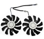 75mm 2Pin GTX1050Ti GPU Cooler DUAL Fan for MSI Geforce GTX 1050Ti GTX-1050-Ti-4GT-OC Graphic Card Cooling