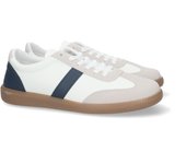 Davinia Shoes Zapatillas Deportivas Elegantes Planas para Hombre, con Adornos en Contraste, y Cierre de Cordones, Perfectas para el Dia a Dia. Shoes&Blues.es FC-58-Azul
