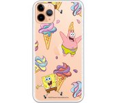 Funda original compatible con iPhone 11 Pro Max con un diseño de Bob Esponja y Patricio Helados