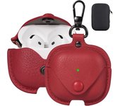 for AirPods 4 Case Leather, for AirPods 4th Generation Case Cover Leather AirPod Gen 4 Protective Cover with Keychain Compatible with Apple AirPod Generation 4th 2024, Brown
