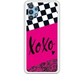 Funda compatible con Samsung Galaxy A32 - Diseño Xoxo fondo rosa