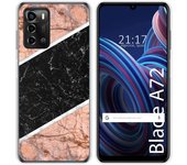 Funda Silicona para ZTE Blade A72 diseño Mármol 07 Dibujos