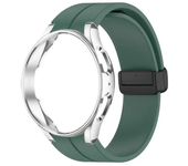 Original Silicone Strap For Samsung Watch 5/4 40 44mm Watch 5 Pro 45mm Magnetic Buckle Band+Case Galaxy Watch 4 Classic 42 46mm