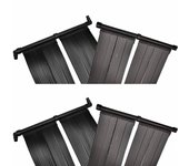 Panel de calentador solar de piscina 4 UDS 80x620 cm