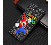 Cartoon Cute Super Mario Phone Case For Samsung Galaxy S23 S22 S21 S20 FE Ultra Pro Lite S10 5G Plus Black Soft Cover