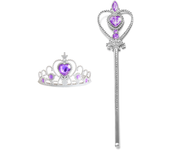 Girls Princess Crown Magic Wand Accessories Party Cosplay Elsa Anna Rhinestone Headband Hair Bands For Kids Hairbands Gifts Toys
