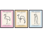 Set de 3 cuadros calidad premium con marco de madera - 30x40 cm o 50x70 cm - POSTER LAB