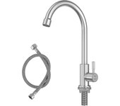 Agua fría del golpecito de La Cocina del golpecito DE LA Agua fría solo with La Manguera X1, golpecito de la conexión de los 60 cm de la Agua fría con las Nueces hits del Arce inoxidable 304