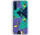 Funda compatible con Oppo A91 - Reno 3 - Geometría Abstracta fondo Azul