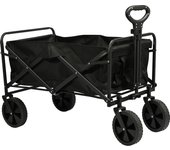 Carrito Plegable con 4 Ruedas, Carrito Multiusos Ideal Playa, Compra, Jardín o Camping, Carro Playa Transporte Mango Ajustable, Carreta Multiuso con Bolsa de Cubierta 5in / 8in, Transporte Todoterreno de Herramientas