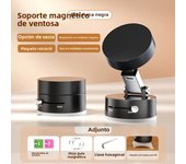 Car Suction Cup Bracket Foldable Retractable Lazy Vacuum Cleaner Double-sideds Magnetic Mobile Phone Holder Car Accessories 2024