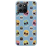 Funda Silicona Líquida Azul para Huawei Honor X8 5G diseño Catrina Dibujos