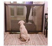 Mediawavestore Barrera Semirrígida para Mascotas 180x72cm - Seguridad para Niños y Mascotas - Enganches de Pared - Extensible