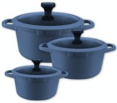 Elite Set de 3 Cacerolas Aluminio Forjado | Antiadherente Tricapa | Apto para Gas, Vitrocerámica E Inducción