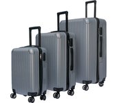 DASCK Juego de 3 Maletas de Viaje Set Trolley Abs Semirigidas con Cerradura Combinación 4 Ruedas Dobles