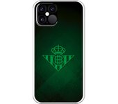 Funda original compatible con iPhone 12 - 12 Pro - Real Betis Balompié Escudo verde sobre textura