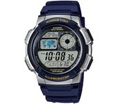 Casio AE-1000W-2A Reloj Digital Multifuncional para Hombre | Hora Mundial, Cronómetro y Resistencia al Agua