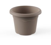 Plastiken TERRA - Maceta Redonda. Medida 22 cm 4L. Taupe