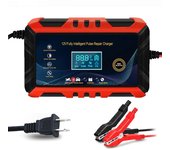 Cargador de badería de coche, reparación de Pulso inteligente, Pantalla LCD, carga de Batería de motorteta, 12V