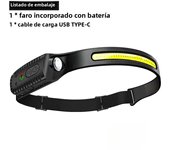 1-10PCS LED Indication Headlamp Rechargeable Head Flashlight 1200mah Built in Battery Outdoor Camping Fishing Headlight Lantern