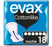 Compresas con Alas para Noche Evax COTTONLIKE (9 uds)