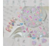 Colorful Bagful Jellyfish Bubbles Swimming Rings Rainbow Stars Ocean Starfish Self Adhesive 5D Nail Art Sticker Manicure Decal