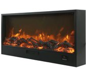 Sined Chimenea Ispica Chimenea Electrica Empotrada Larga 108 Cm 1500W Negra Perfecta Para Ser Totally Empotrada En Muebles De Madera Paredes De Pladur y Paredes De Madera Fijas