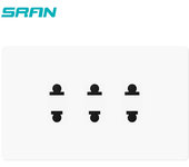 SRAN Usb wall socket US Thailand 2pin Electrical Outlet 1/2Gang 2Way Light Switch 124*76mm Full Screen Plastic Panel