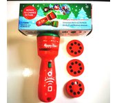 Fun Cartoon Santa Projector Flashlight Luminous Toy Kids Early Education Light Up Pattern Flashlight Baby Puzzle Christmas Gifts