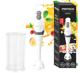 Batidora de Mano Eléctrica 200W Con 2 Velocidades y Incluye Vaso de 600ML, Cuchillas de Acero Inoxidable, Desmontable para Lavar