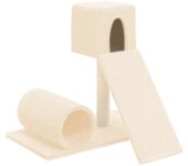 Rascador para Gatos con postes de isal color crema 143 cm