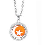New Metal Zircon Aroma Perfume Diffuser Locket Pendant Stainless Steel Magnetic Necklace Essential Oil Aromatherapy Box Jewelry