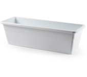 CABLEPELADO Jardinera plástico, Jardinera para balcón, Macetero Rectangular, Maceta Rectangular, Apto balcón, jardín, Patio, Interior o Exterior (Blanca, 50 cm)